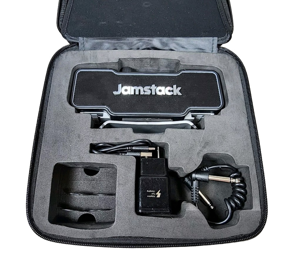 JamStack 1 Portable Attachable Guitar Amp Bundle Bluetooth Preowned with Case