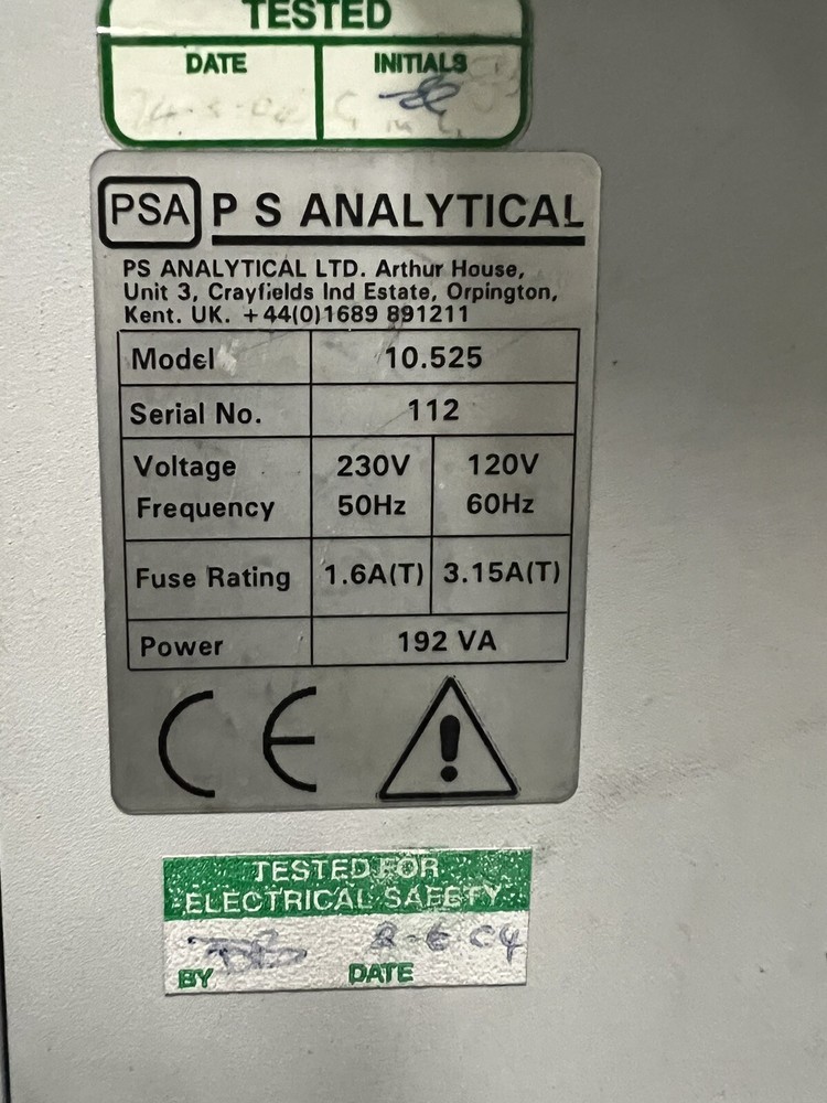 P S Analytical 10. 525 Mercury analyzer