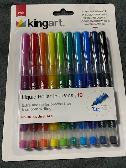 king art liquid roller ink  pens 10 pc