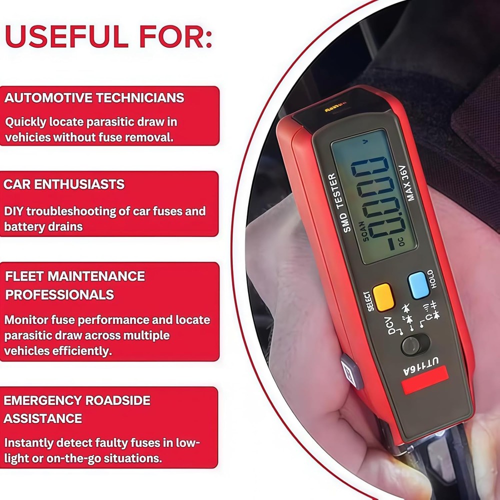 Digital Smart SMD Tester Intelligent Diode Continuity Resistor Capacitor Test