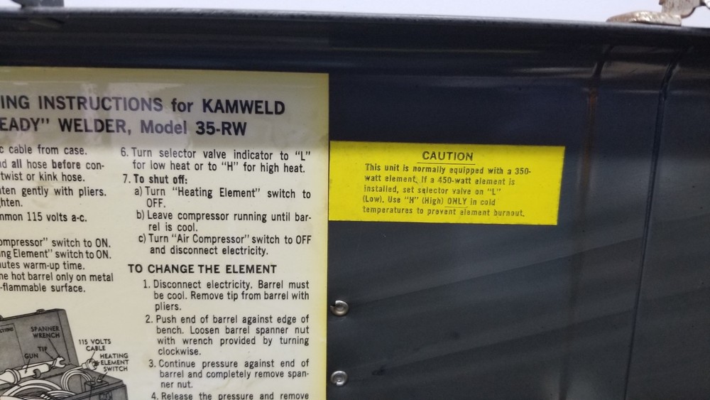 KamWeld 35-RW Plastic Welder (READ)