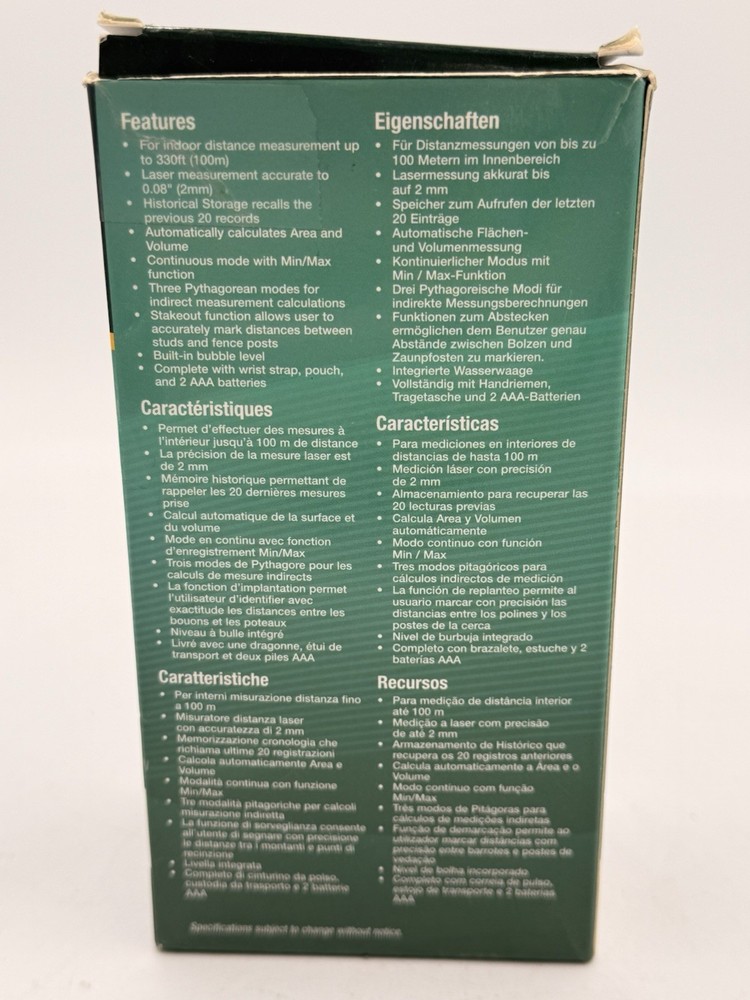 Extech DT100M: 100M Laser Distance Meter