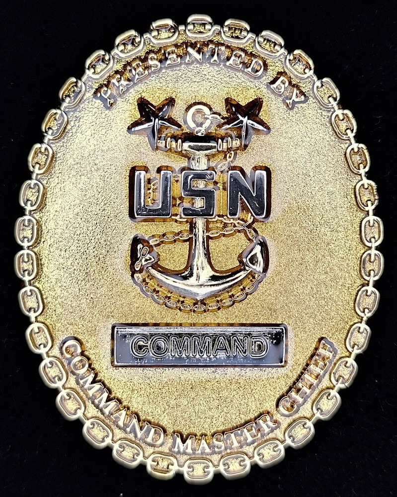 CMDCM (AW/SW) MICHAEL KNOWLES - COMMAND MASTER CHIEF SKULL - Navy Challenge Coin