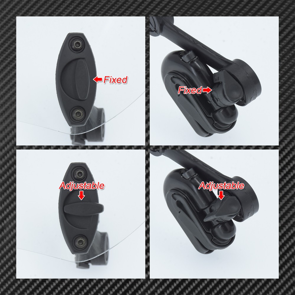 Motorcycle Clip On Adjustable Windshield Windscreen Extension Air Deflector