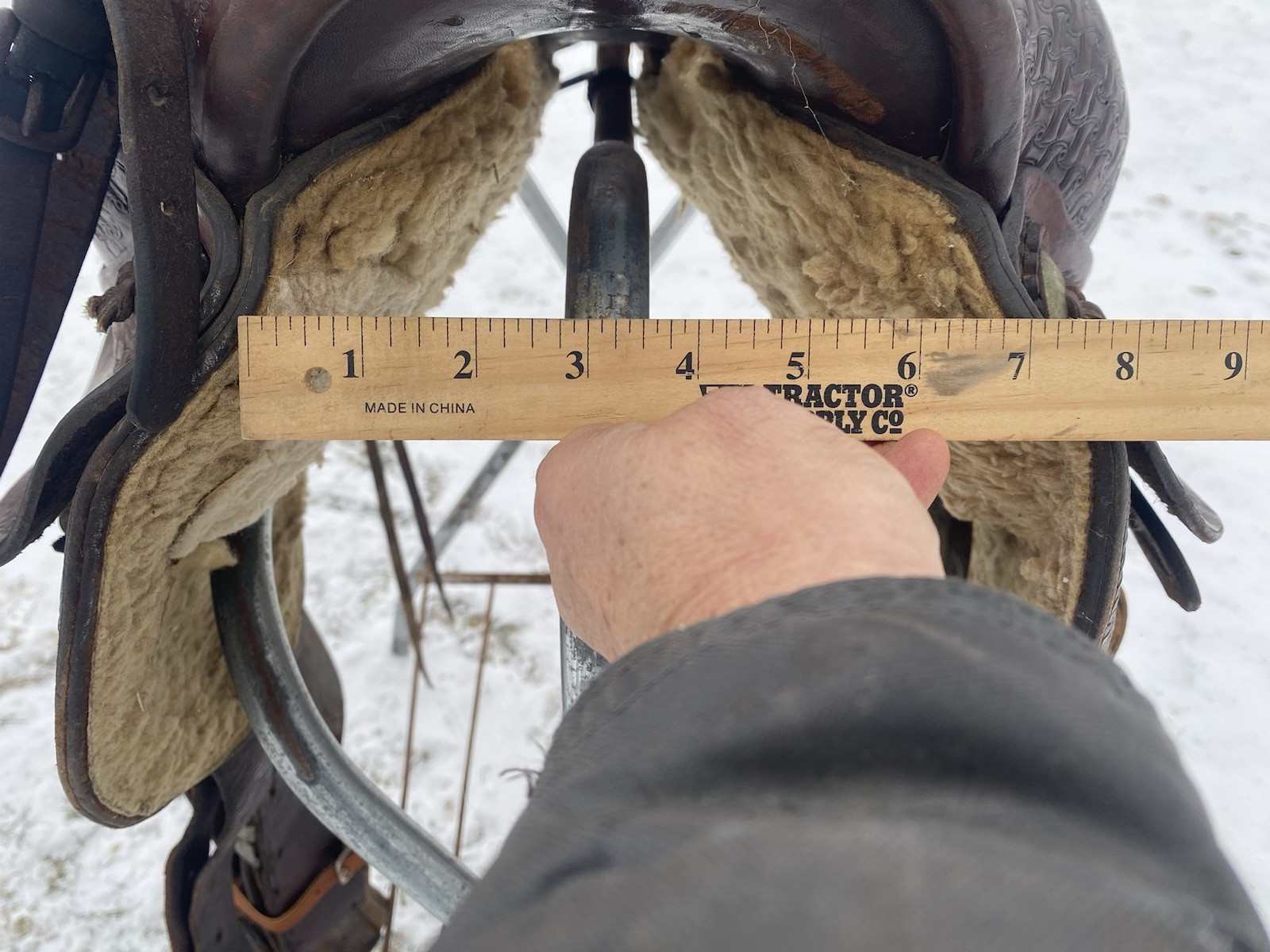 Antique/Vintage 14.5" Texas Tanning / TexTan slick seat roping saddle