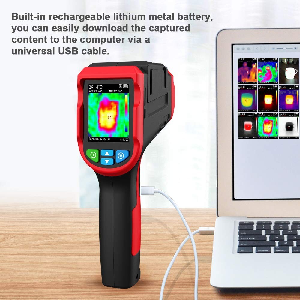 Infrared Thermal Temperature Imager Heat Gun Imaging Sensor IR Camera Detector