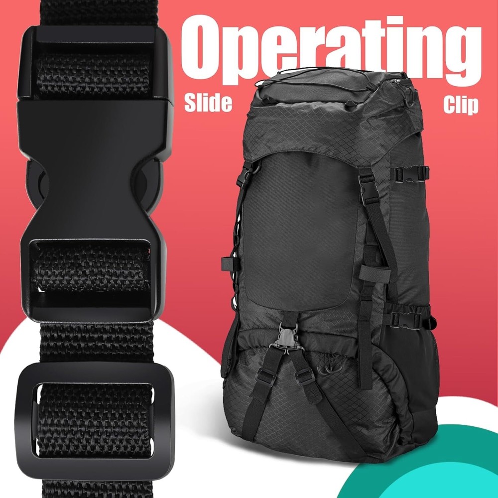5Set Buckles for Nylon Webbing Straps 1", Quick Side Release Plastic Buckles Cli