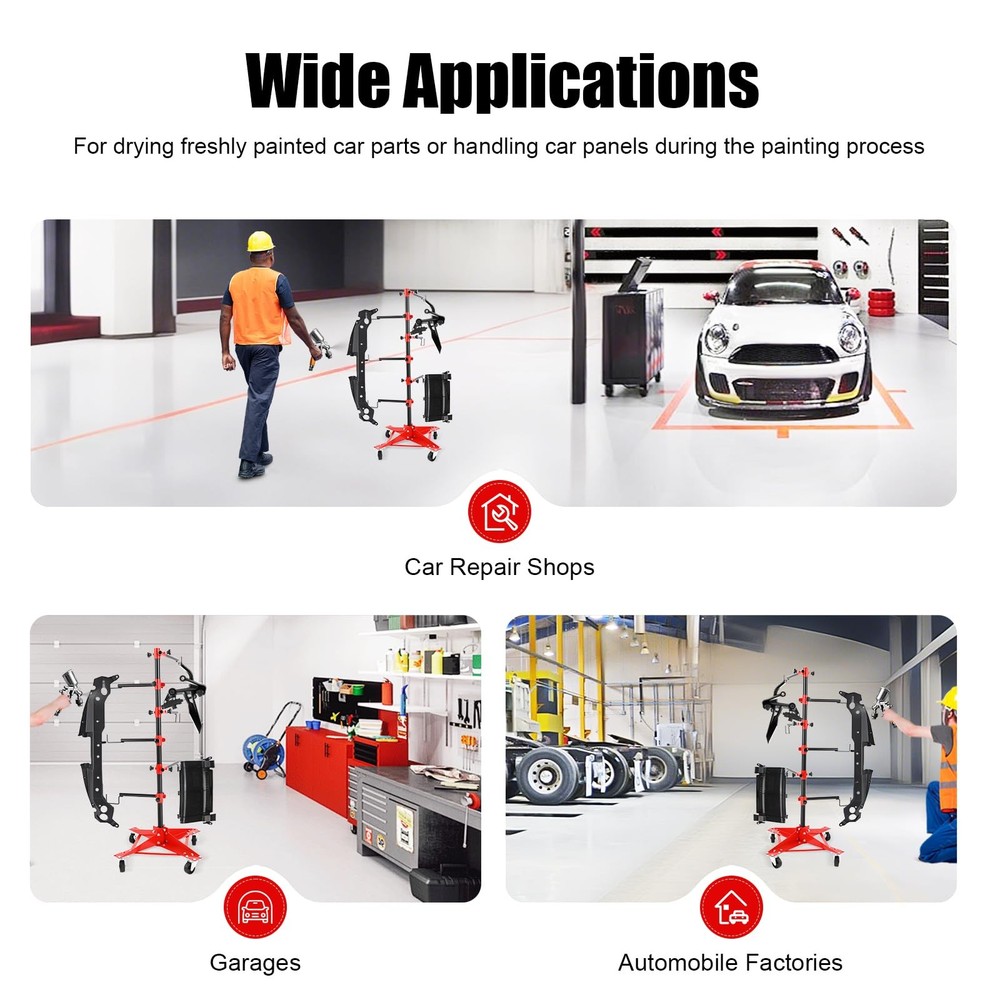 Auto Panel Tree Paint Stand Holder with Adjustable Center Post