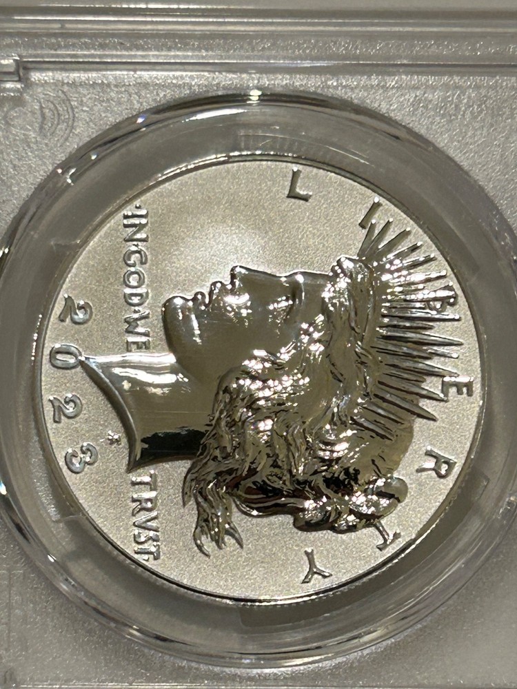 2023 S Peace Silver Dollar Reverse Proof PCGS PR70 FDOI/Flag Label