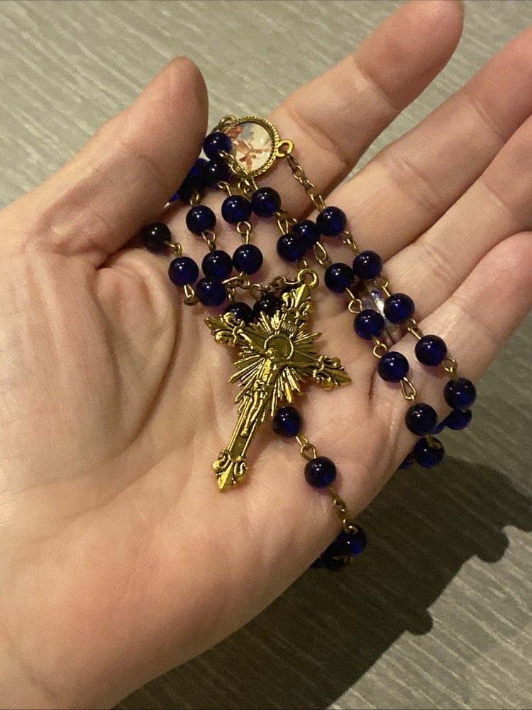 Saint Michael Blessed Catholic Rosary Necklace