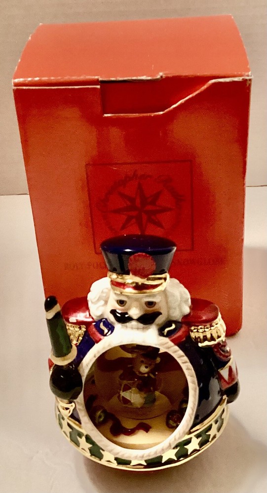 BRAND NEW! Christopher Radko Roly Poly Nutcracker Snowglobe Christmas