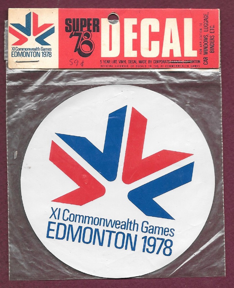 XI Commonwealth Games 1978 Edmonton 4" Vinyl Decal