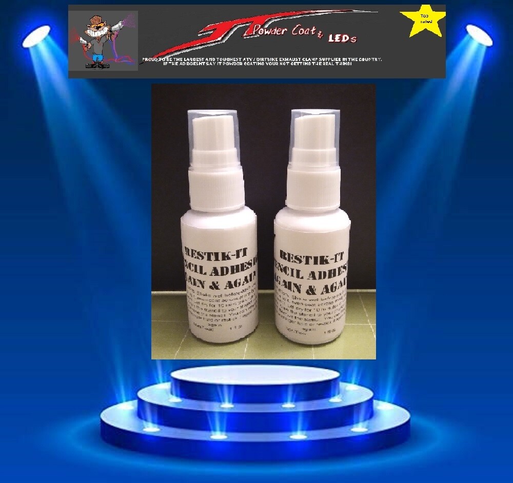 (2) repositionable Stencil adhesive spray restick glue 1oz bottle