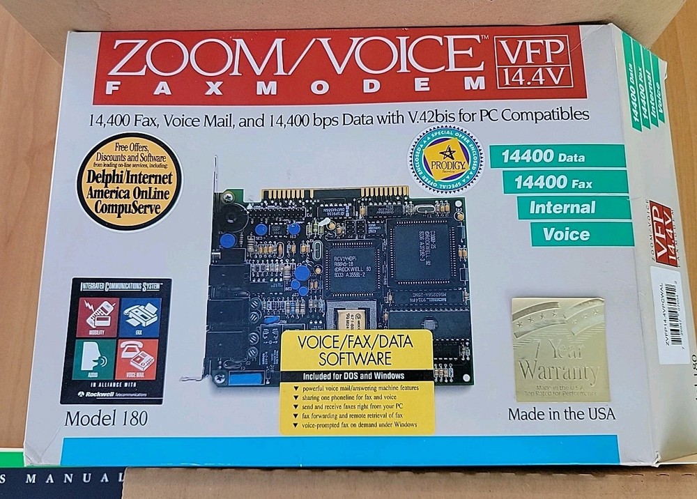 Zoom Voice FAXMODEM VFP 14.4V CARD UNTESTED