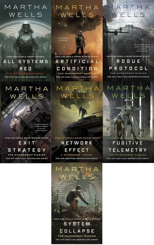 The Murderbot Diaries Collection 7 book set All Systems Red,Artificial Condition