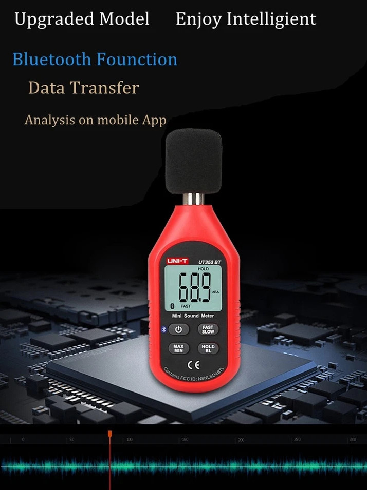 UNI-T UT353-BT Mini Sound Level Meter Adjustable Sampling RateLCD Backlight✦Kd