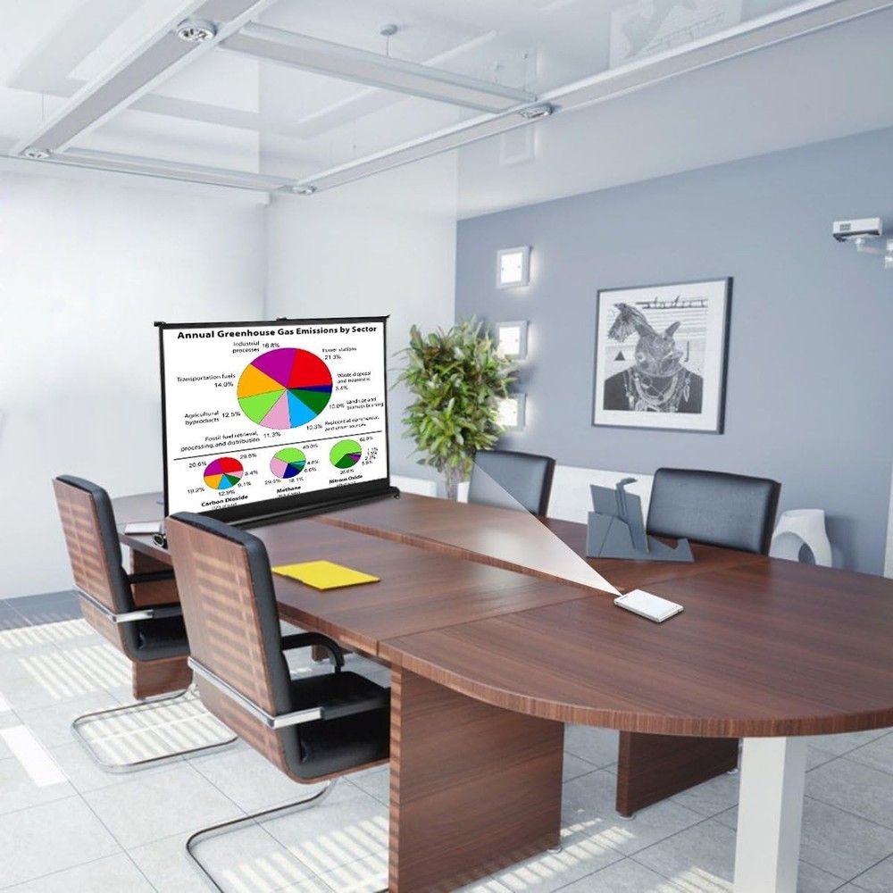 New Portable Mobile 50 Inch Projector Screen Pull Down, 16:9 Projector Screen...