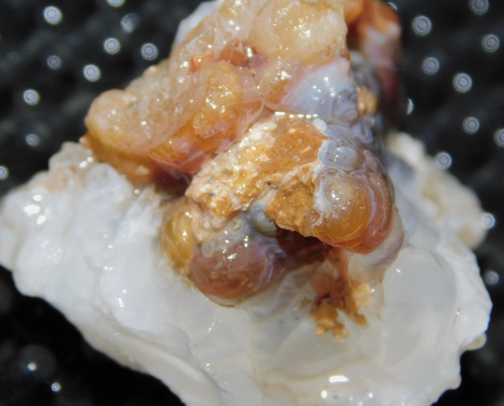 botryoidal Aguascalientes Fire Agate lapidary cabbing rough chunk Mexico 35 gram