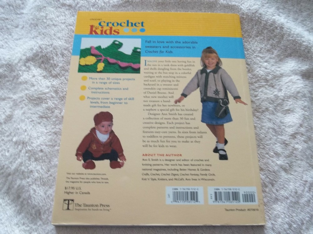 "Crochet For Kids" By Ann E. Smith, Children's Patterns, Paperback