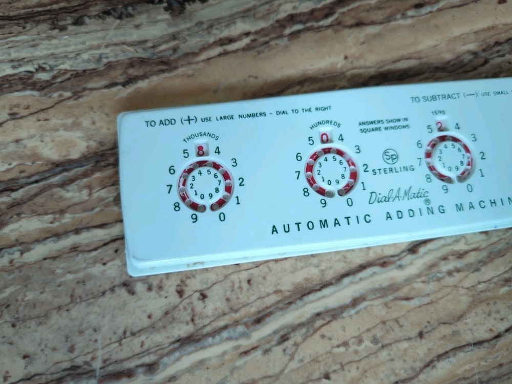 Sterling #565 Dial-A-Matic Automatic Mechanical Adding Machine Vintage