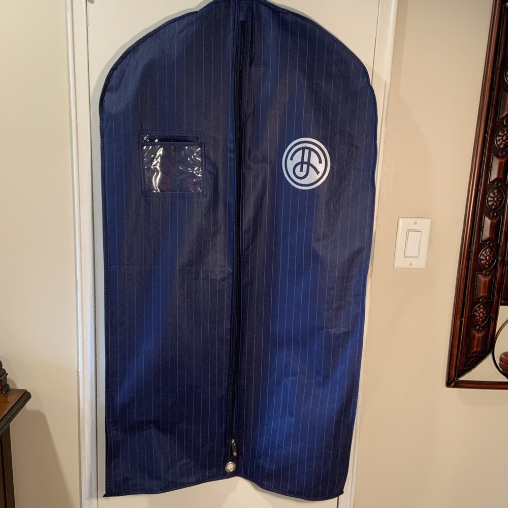 Tom James Navy Cloth Garment Bag