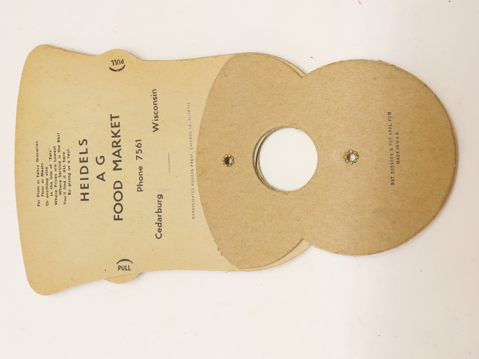 Heidels AG Food Market Vintage Advertising Fold-Out Hand Fan