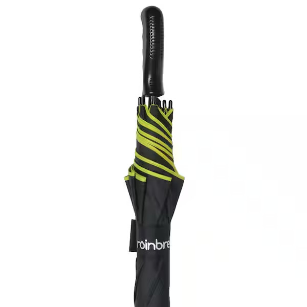 Black with Green Large Auto-Open Trim Umbrella
