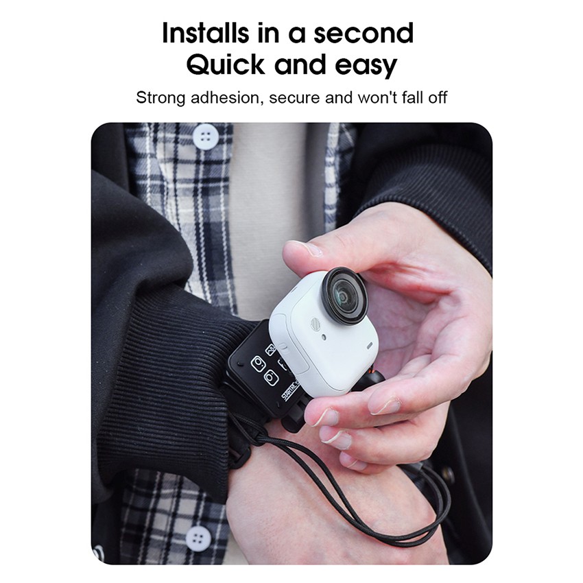 Magnetic Mounting Bracket Wrist-Rotating Folding Bracket for Insta360 GoUltra