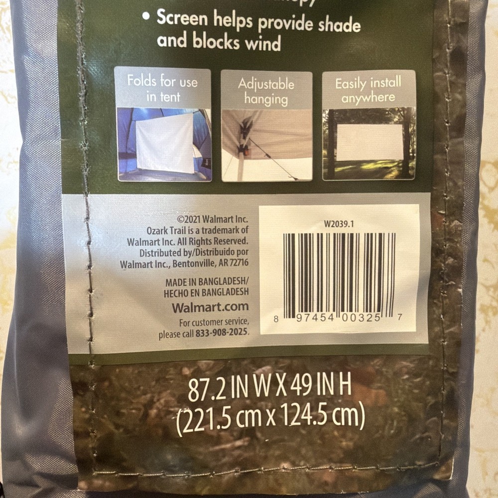 Ozark Trail Shade Wall Projector Screen NEW