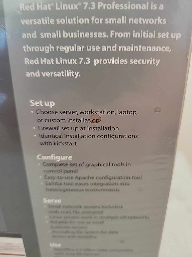 RED HAT Linux 7.3 Operating System The Linux Professional Brand New SEALED