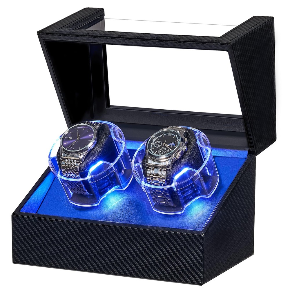 ANWBROAD Watch Winder for Automatic Watches, Double Black