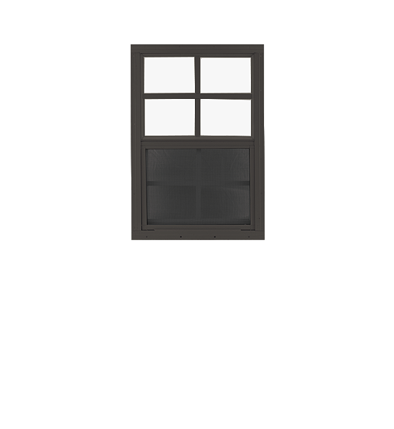 Black Vertical Slider 12" x 18" Window with Tempered Glass