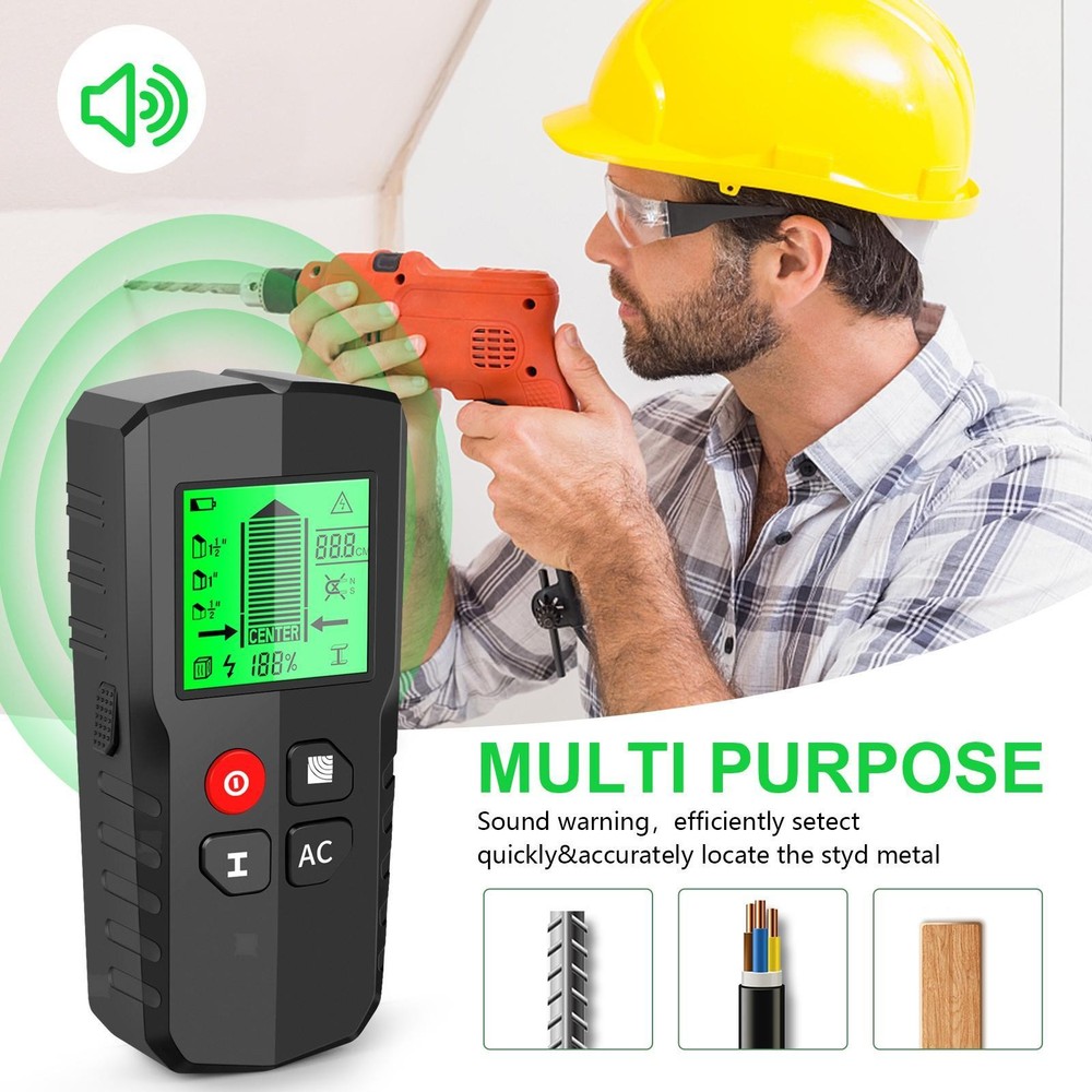 Stud Finder Tool Wall Detector Scanner Distance Measuring  Live Wire Detect