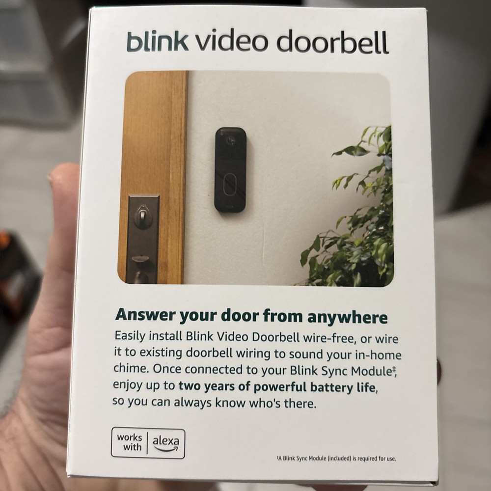 Blink Smart Video Doorbell Camera System Wireless Battery Operated W Sync Module