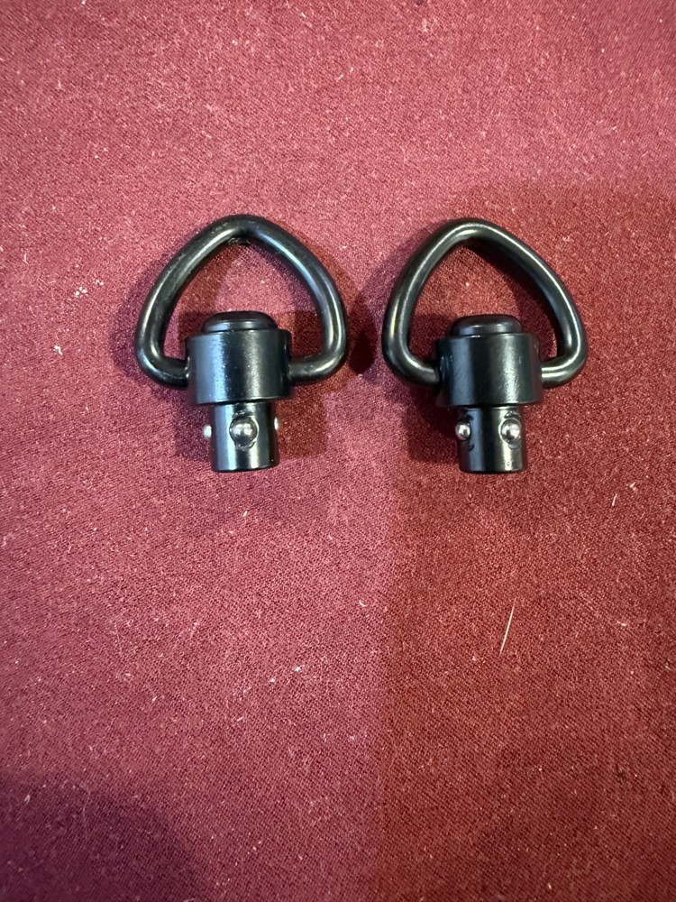 2 PCS Quick Detach D-Loop Set 1" Heavy Duty QD Sling Swivels with Push Button