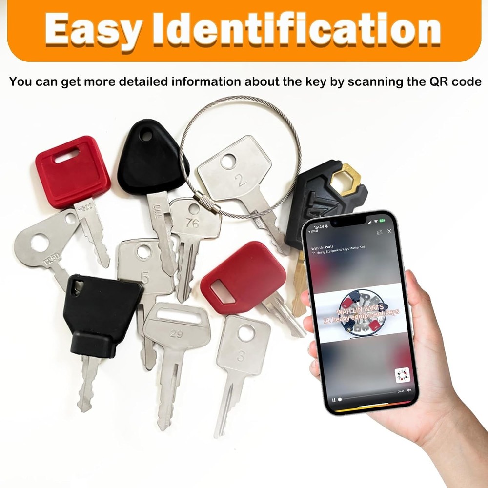 Ultimate 11 Heavy Machinery Key Bundle - Compatible with Major Brands & Models