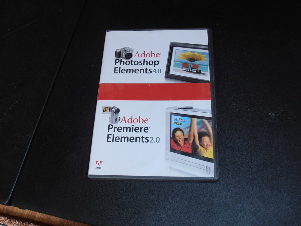 Adobe Photoshop Elements 4.0 & Adobe Premiere Elements 2.0 (PC, 2005)