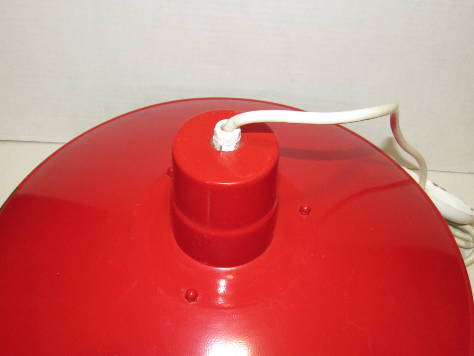 19" Industrial Metal Light Ceiling Lamp Shade Mid Century Barn Fixture RARE USA