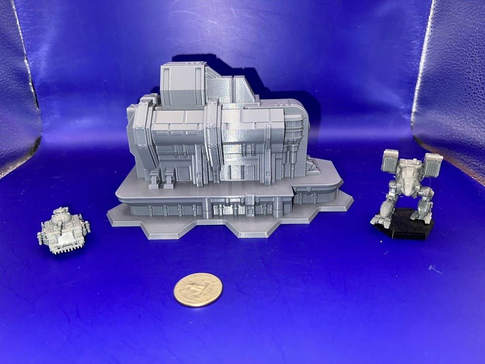 Sci-fi Colonial Loading Dock Pier w/ Hex Base, War Game Terrain (6mm scale)