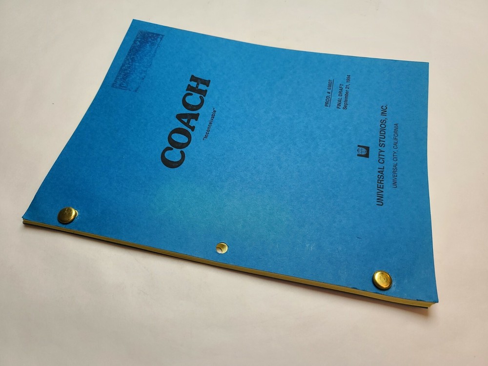 COACH / 1994 TV Script, Jessica Walter & Craig T. Nelson "Inconceivable"