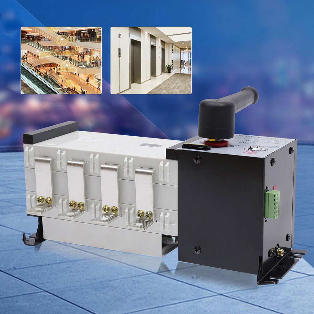 Automatic Transfer Switch 250A 4-Poles AC 110V  Grid to Generator Industrial