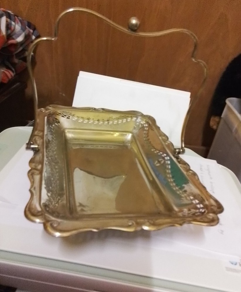 silver plate bon bon dish