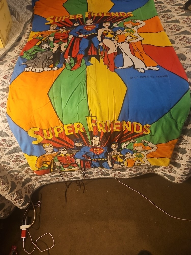1973 DC Comics Superfriends Vintage Sleeping Bag