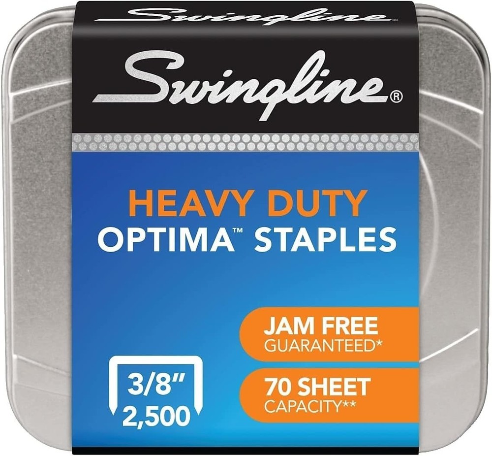 Optima High Capacity Staples 3/8" - 2500 Count Jam-Free Precision Performance