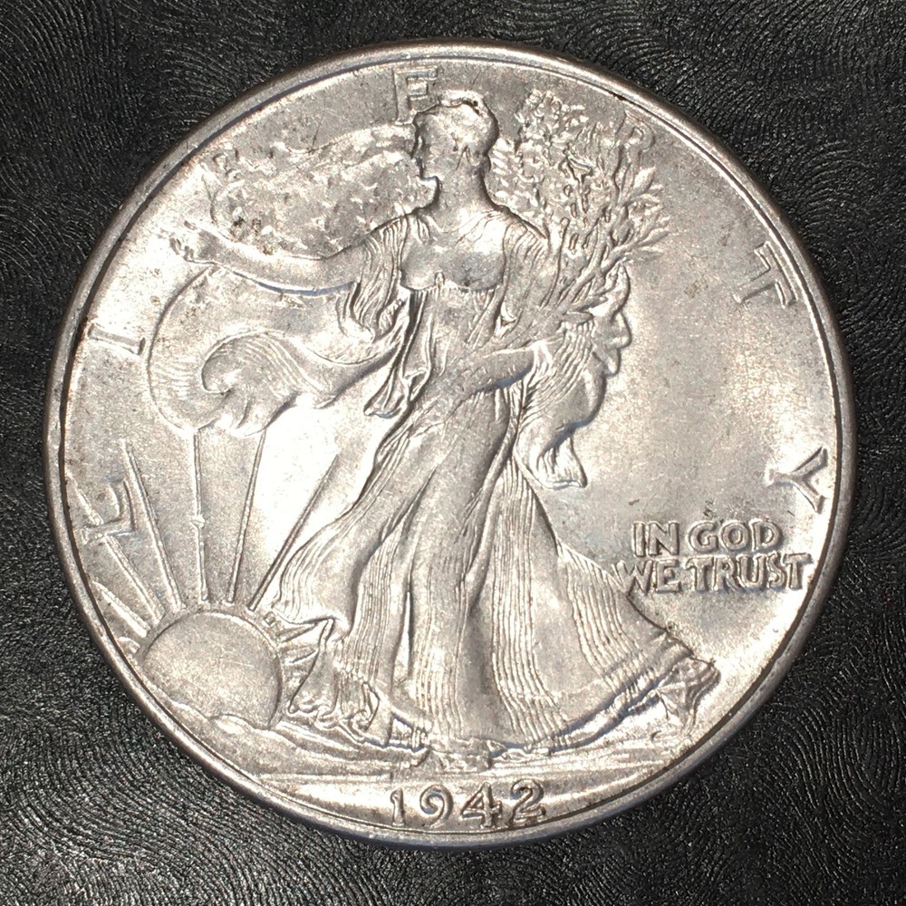 1942 Walking Liberty Half - Nearly Uncirculated - High Quality Scans #E997