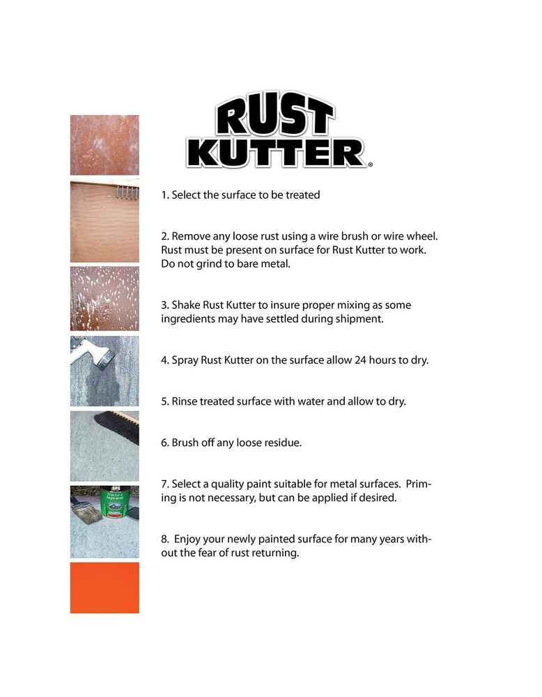 Rust Kutter- Gallon - Stops Rust and Converts Rust Spots to Leave a Primed Su...