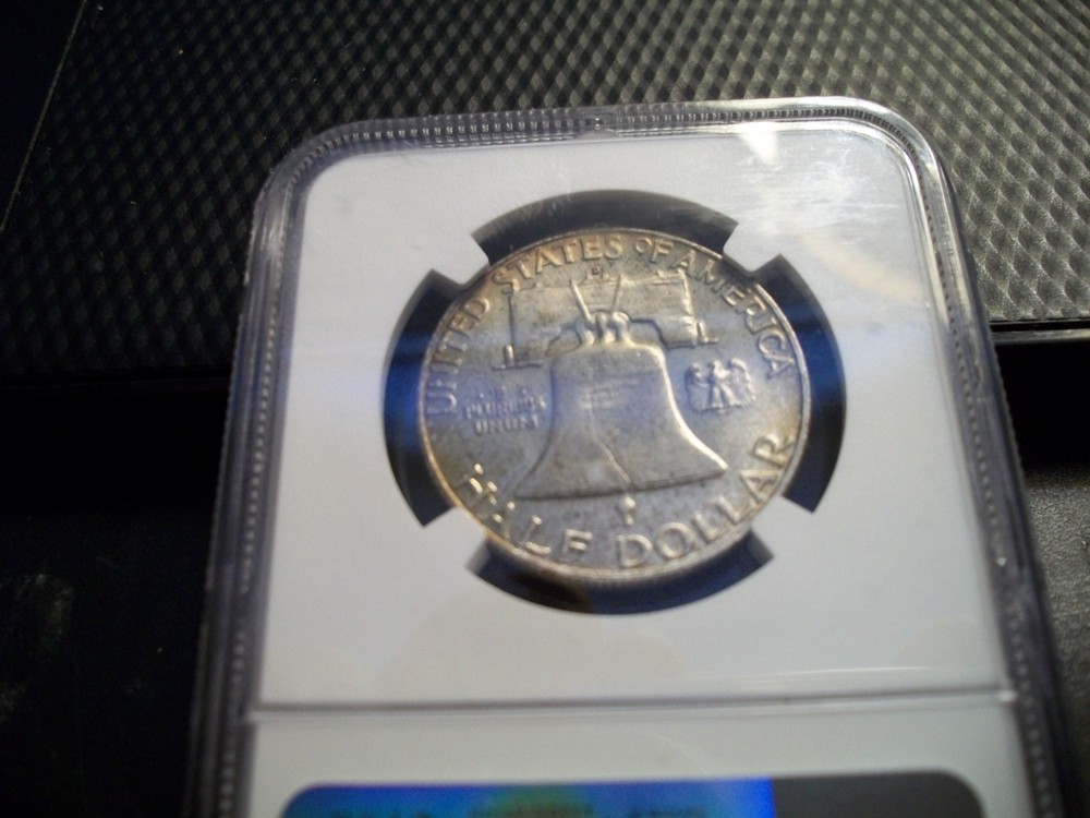 1958 D Franklin Half Dollar MS65 NGC Toned