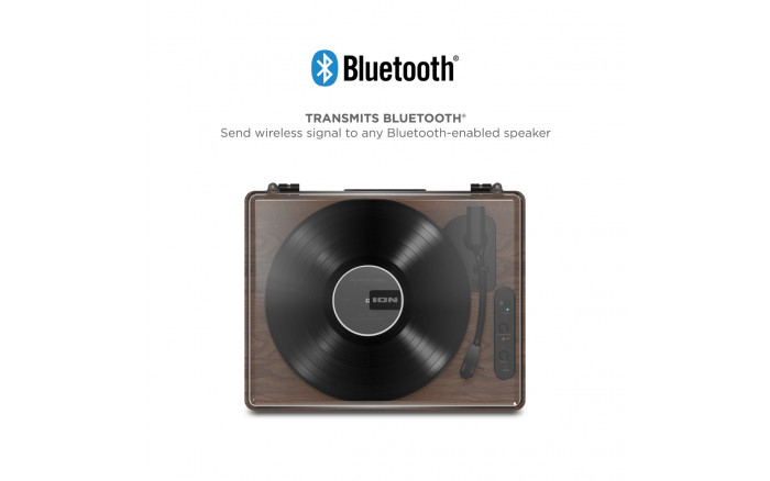 ION Luxe LP ™ WIRELESS BLUETOOTH-ENABLED TURNTABLE (Open Box, New Condition)