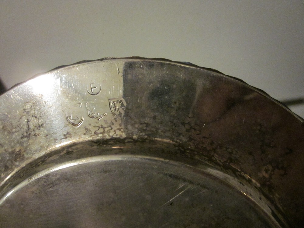 Friedman Silver Co Vintage Silverplate Metal BREAD Plate 6-3/8" ACROSS