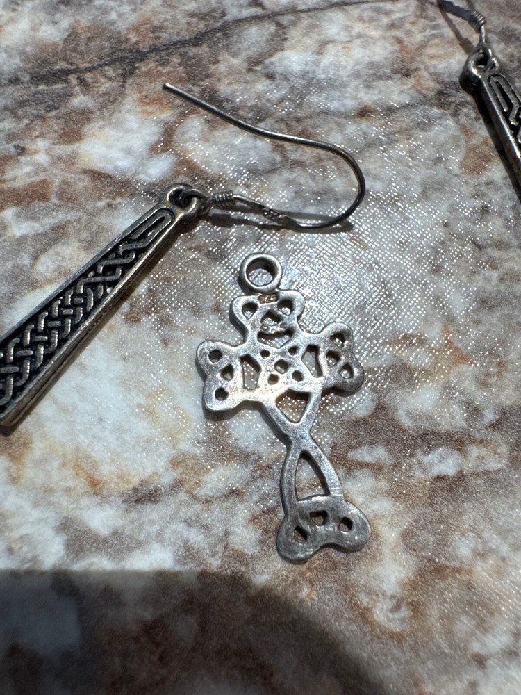 925 Celtic braid earrings and pendant